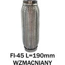 FLEXIBILNÝ KONEKTOR VÝFUKU FI-45 L=190mm VYSTUŽENÝ