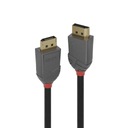 Kábel DisplayPort 1.2, LINDY Anthra Line 4K UHD M/M, čierny, 3m