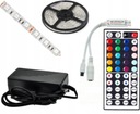 SET 10m RGB LED pásik, 44 ovládač, HQ napájanie