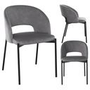 Kovové bucket Chair Loft 554C Grey Velour