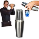 Boston Drink Shaker Professional Glass and Steel 830ml+500ml Silver