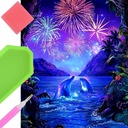 Diamond Delphin Fireworks Mosaic Diamond Painting Creative Set