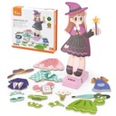 Drevené magnetické puzzle Viga Dress Up Edu