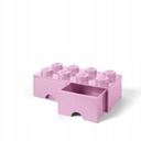 LEGO BOX SO ZÁSUVKAMI BLOK 8 SVETLO RUŽOVÝ