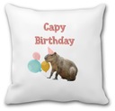 Capybara darčekový vankúš k narodeninám CapyBirthday