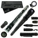 JB Tacticals Black Taktické pero s baterkou kubotan 10v1 Kompas