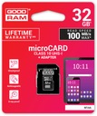 PAMÄŤOVÁ KARTA microSD GOODRAM UHS1 CL10 32GB + ADA