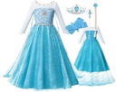 ELSA FROZEN 6v1 FROST DRESS KOSTÝM OUTFIT 122/128