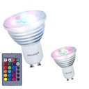 GU10 LED žiarovka 3W=20W RGB SET 2KS+DIAĽK