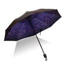 Dámsky UMBRELLA skladací dáždnik SKY stars čierny štýlový dizajn