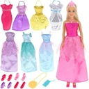 Anlily Doll Princess šaty + plesové šaty + topánky