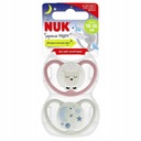 Nuk SILIKÓNOVÝ ukľudňujúci cumlík 18-36m Space Night GLOWING 2ks + puzdro