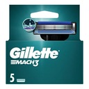 Gillette Mach3 Náhradné čepieľky pre pánske holiace strojčeky, 5 ks.