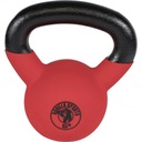 Liatinový kettlebell s pogumovaním, 6 kg, červený