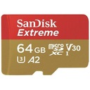 SD karta Sandisk microSDXC 64GB Extreme + adaptér