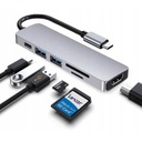 Adaptér 6v1 HUB USB-C HDMI 4K Macbook M1 PRO AIR