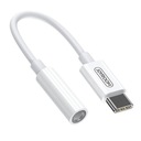 Adaptér na slúchadlá 3,5 mm mini jack samica - USB-C samec biely