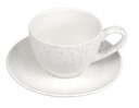 Šálka ​​+ podšálka RUSTIC 240ml biely porcelán