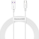 Kábel 2m Baseus USB-USB-C TypC PD QC 66W 6A biely