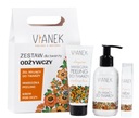 VIANEK Výživný set na tvár, čistiaci gél, maska-peeling, očný krém