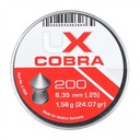 6,35 mm UMAREX Cobra špicaté rebrované pelety 200 ks