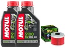 Olej MOTUL 5100 10W40 2L. + Filter HF113, Honda VT125 C/C2 Shadow, 99-07.