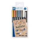 Staedtler Brush metalické pero 6+1