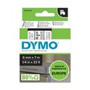 Dymo S0720770 D1 páska 6mmx7m priehľadná čierna