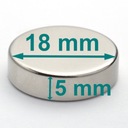 Neodymový magnet 18x5 mm, okrúhly, na sklenenú tabuľu!! SET 15 ks!!