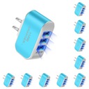 10 Set US Plug Charger USB LED adaptér