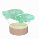 3D USB LED LAMPA AUTO CADILLAC WOOD NOČNÍ LAMPA