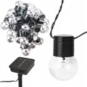 GARLAND SOLÁRNE ZÁHRADNÉ LAMPY 30x LED 6,2m