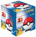 3D PUZZLE 54 EL Pokémonová guľa červená RAVENSBURGER