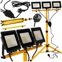 HALOGÉN LED reflektor 150W 3x 50W lampa + STOJAN + sada na renováciu káblov