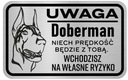 Pozor Doberman Informačné znamenie