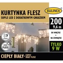 Bulinex svetelná clona cencúľ 9,6 m 200 LED