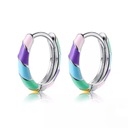 Strieborné náušnice RAINBOW HOOPS S925