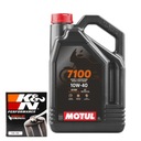 SET MOTUL 7100 4T 10W40 Ester MA2 4L OLEJ + K&N 138 OLEJOVÝ FILTER