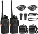 2X WALKIE TALKIE SET BAOFENG BF-888S VYSOKÝ VÝKON + SLÚCHADLÁ