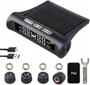 4x SENZORY TLAKU PNEUMATÍK TPMS SOLAR LCD