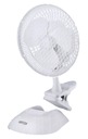 Stolný ventilátor s klipom 15W BIELY