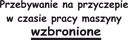 Nálepka na prívese počas práce