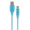 USB 2.0 kábel - typ C (AM/CM), textilný oplet, 1 m t