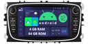 RÁDIO 2DIN NAVIGÁCIA ANDROID FORD FOCUS 2 MK2 II 4/64 GB DSP CARPLAY LTE