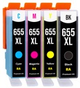 4x 655 ATRAMENT PRE HP DeskJet Ink Advantage 3525 4615