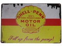 Shell Motor Retro Vintage dekoratívna plaketa