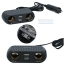 SPLITTER 2 zásuvky zapaľovača + 2x USB