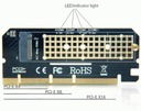 Adaptér Pci-e x4 x8 x16 SSD m.2 NVMe Riser Drive