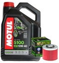 OLEJOVÁ SADA MOTUL 5100 10W40 4L HF145 YAMAHA TDM850 91-01 TDM900 02-12