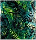 Vinylová tapeta tyrkysovo zelené palmové listy
